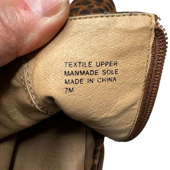 Loft Women's Brown Black Leopard/Cheetah Print Booties Size 7M - Picture 8 of 9